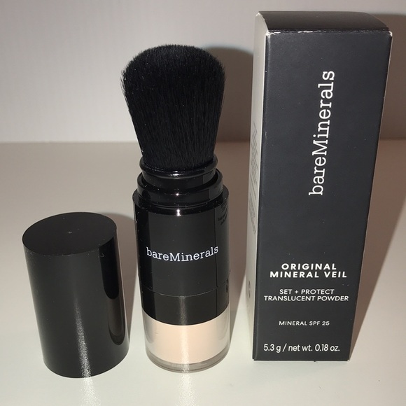bareMinerals Other - BareMinerals Original Mineral Veil Loose Powder & Brush Translucent SPF25 NEW